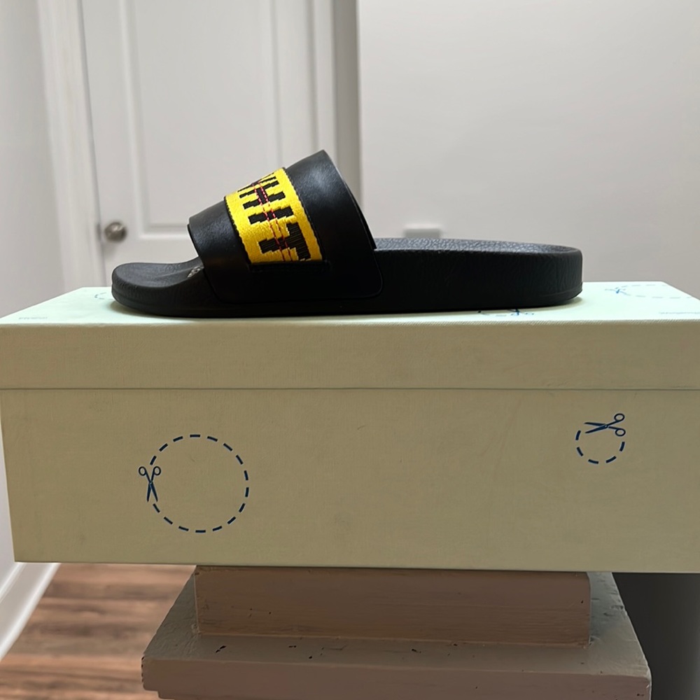 Black- Off White Slides